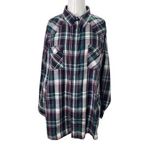 Ely Cattleman Men Western Shirt Big Man 3X 19.5 x 36 Long Sleeve Pearl Snap New